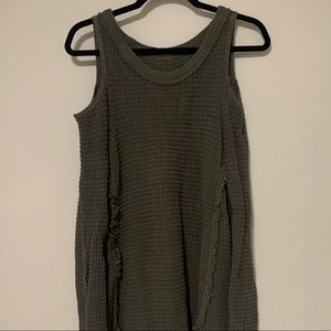 Free people exposed shoulder knit top